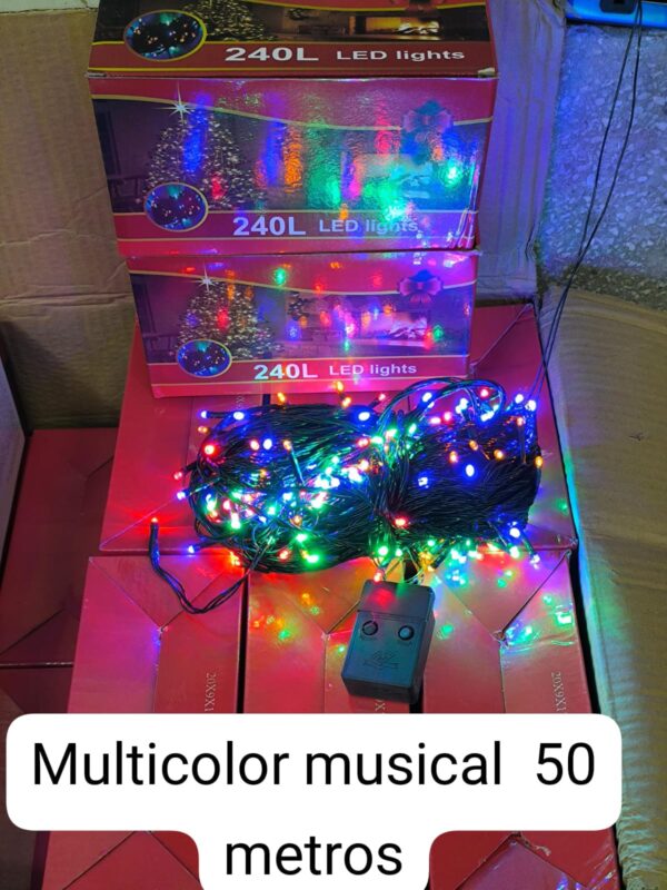 ✅ LUCES NAVIDEÑAS MUSICAL MULTICOLOR 50 METROS