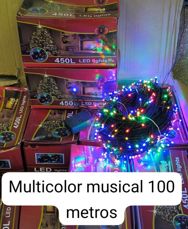 ✅ LUCES NAVIDEÑAS MUSICAL MULTICOLOR 100 METROS